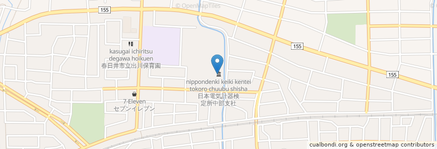 Mapa de ubicacion de 日本電気計器検定所中部支社 en Japan, Aichi Prefecture, Kasugai.