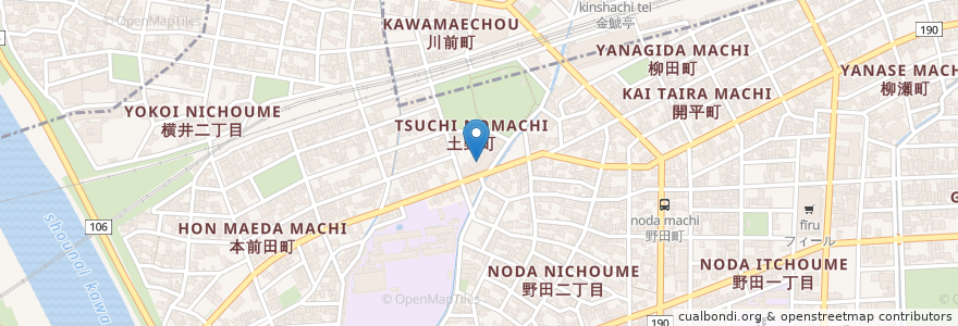 Mapa de ubicacion de 明聖会庄内病院 en Japão, 愛知県, Nagoia, 中川区.