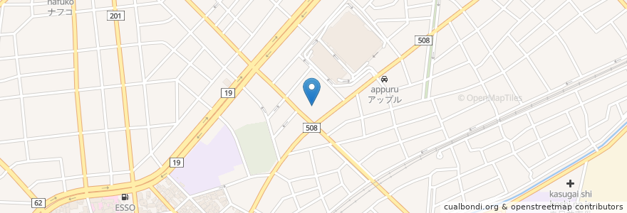 Mapa de ubicacion de 春日井郵便局 en Japon, Préfecture D'Aichi, 春日井市.