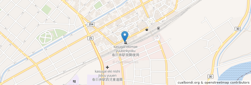 Mapa de ubicacion de 春日井駅前郵便局 en 日本, 愛知県, 春日井市.
