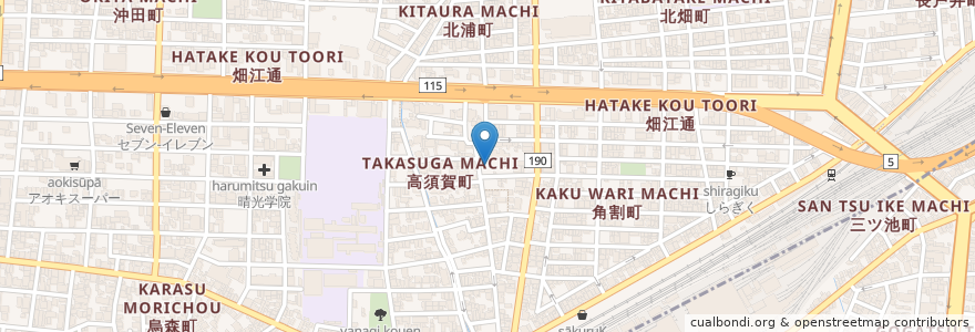Mapa de ubicacion de 柳保育園 en 日本, 愛知県, 名古屋市, 中村区.