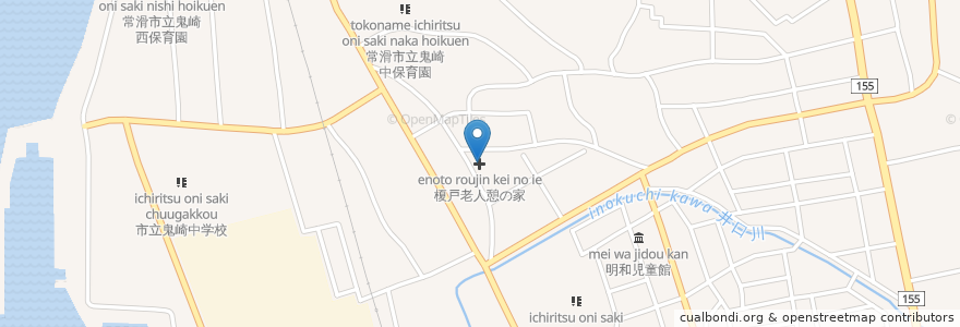Mapa de ubicacion de 榎戸老人憩の家 en Japonya, 愛知県, 常滑市.