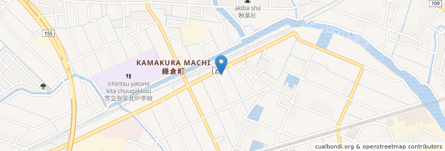 Mapa de ubicacion de 海部南部消防組合消防署北分署 en Japón, Prefectura De Aichi, 弥富市.