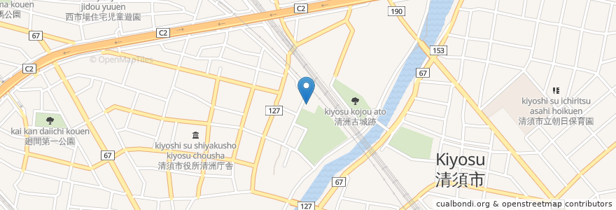 Mapa de ubicacion de 清洲町介護支援センター en 日本, 愛知県, 清須市.