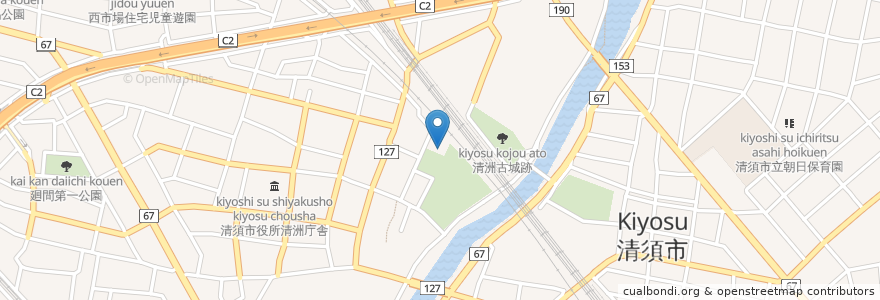 Mapa de ubicacion de 清洲町老人福祉センター en Japan, Aichi Prefecture, Kiyosu.