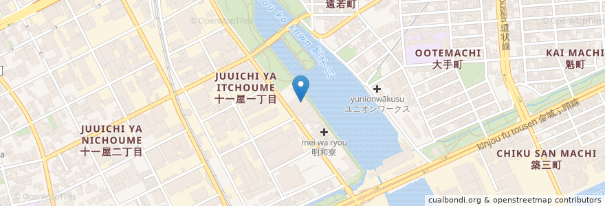 Mapa de ubicacion de 港ワークキャンパス en Giappone, Prefettura Di Aichi, 名古屋市, 港区.
