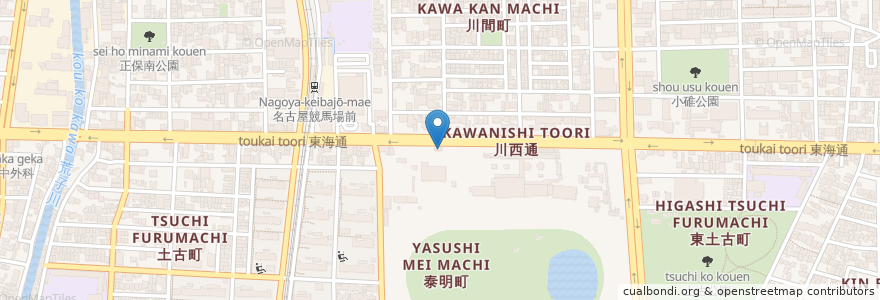 Mapa de ubicacion de 港警察署小碓交番 en Japan, Aichi Prefecture, Nagoya, Minato Ward.