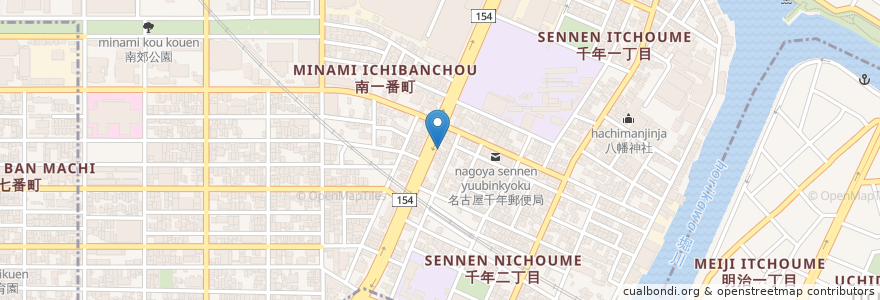 Mapa de ubicacion de 熱田警察署千年交番 en Japan, Präfektur Aichi, 名古屋市.