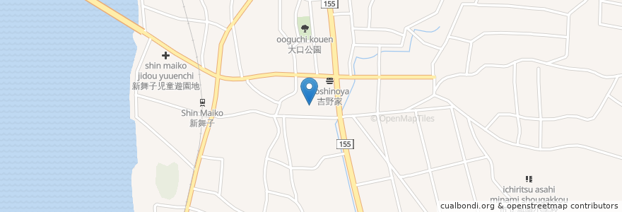 Mapa de ubicacion de 知多市消防署旭出張所 en اليابان, 愛知県, 知多市.
