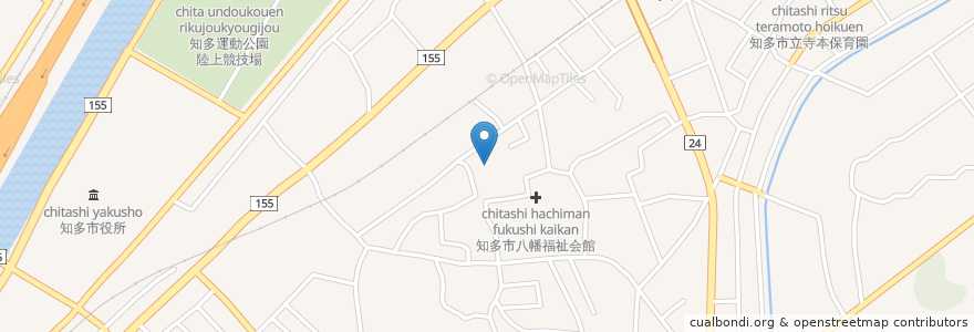 Mapa de ubicacion de 知多市立八幡保育園 en اليابان, 愛知県, 知多市.