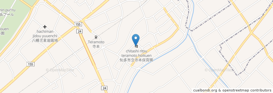 Mapa de ubicacion de 知多市立寺本保育園 en Giappone, Prefettura Di Aichi, 知多市.