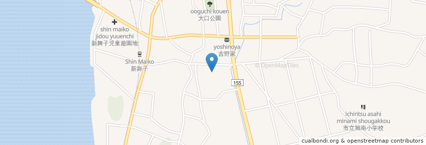 Mapa de ubicacion de 知多市立新舞子保育園 en Giappone, Prefettura Di Aichi, 知多市.