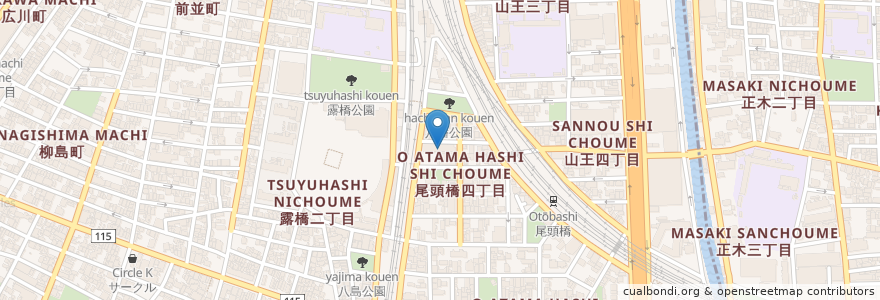 Mapa de ubicacion de 社会福祉法人フラワー園　フラワー園 en ژاپن, 愛知県, 名古屋市, 中川区.