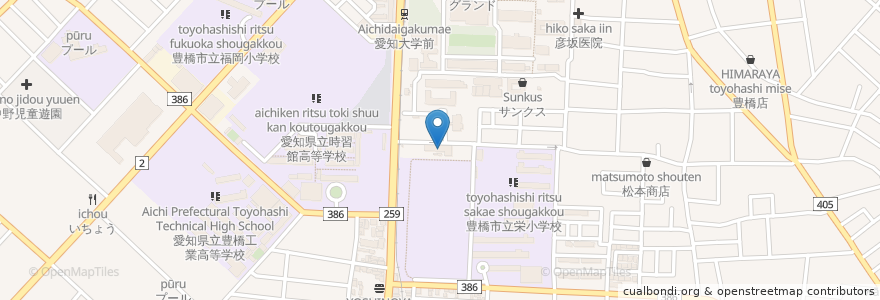 Mapa de ubicacion de 社会福祉法人育栄会福岡保育園 en Japón, Prefectura De Aichi, 豊橋市.
