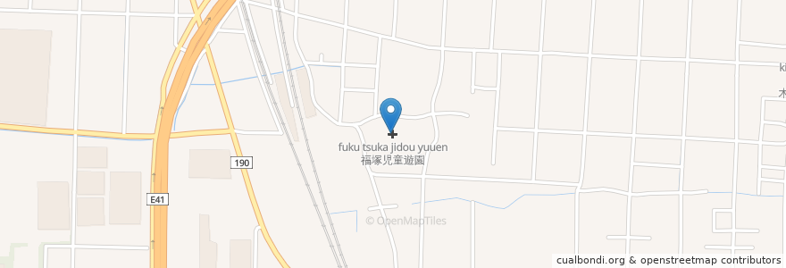 Mapa de ubicacion de 福塚児童遊園 en 日本, 爱知县, 一宮市.