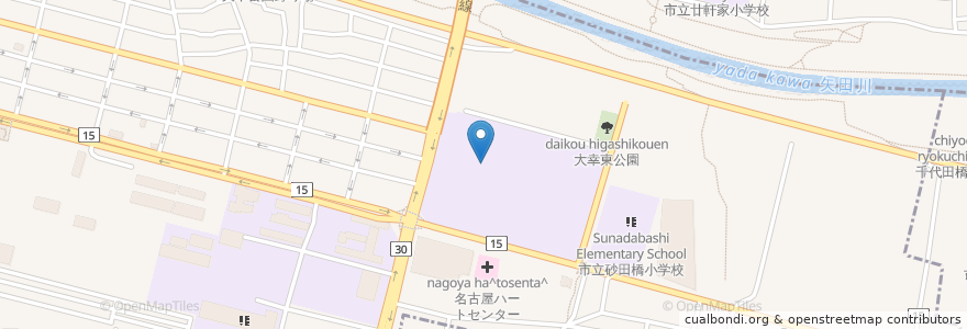 Mapa de ubicacion de 私立名古屋高等学校 en Japon, Préfecture D'Aichi, 名古屋市, 東区.