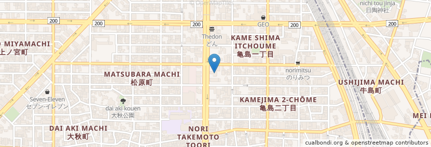 Mapa de ubicacion de 篠辺病院 en Japan, 愛知県, Nagoya, 中村区.