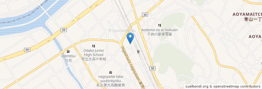 Mapa de ubicacion de 緑警察署大高交番 en Japón, Prefectura De Aichi, Nagoya, 緑区.