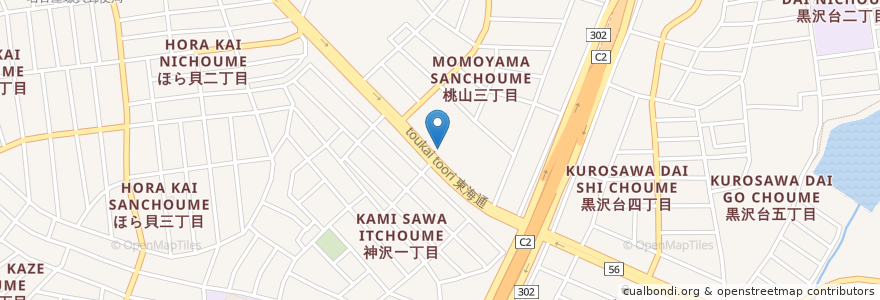 Mapa de ubicacion de 緑警察署桃山交番 en Japão, 愛知県, Nagoia, 緑区.