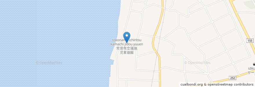 Mapa de ubicacion de 蒲池老人憩の家 en Япония, Айти, Токонамэ.
