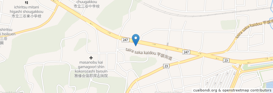 Mapa de ubicacion de 蒲郡市老人福祉センター寿楽荘 en Japão, 愛知県, 蒲郡市.