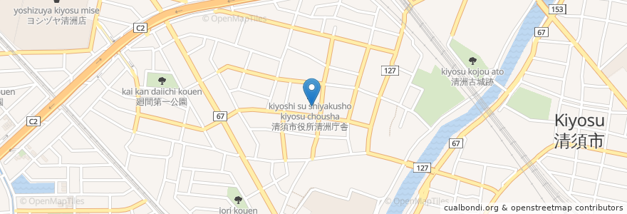 Mapa de ubicacion de 西枇杷島警察署清洲交番 en 日本, 愛知県, 清須市.