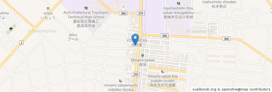 Mapa de ubicacion de 豊橋南栄郵便局 en Japan, Präfektur Aichi, 豊橋市.