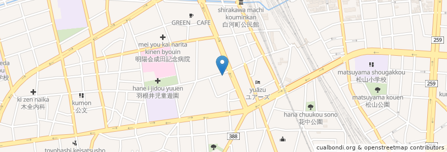 Mapa de ubicacion de 豊橋羽根井郵便局 en Япония, Айти, 豊橋市.