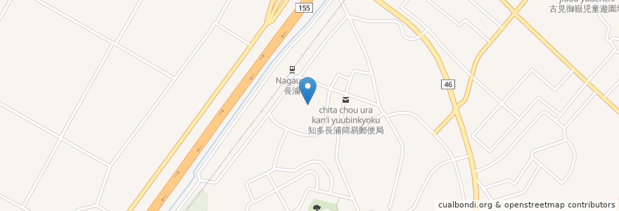 Mapa de ubicacion de 長浦聖母幼稚園 en Japan, Aichi Prefecture, Chita.