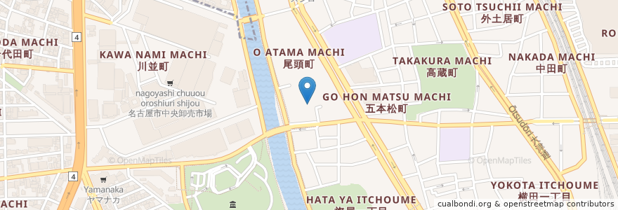 Mapa de ubicacion de 高蔵幼児園 en Japon, Préfecture D'Aichi, 名古屋市, 熱田区.