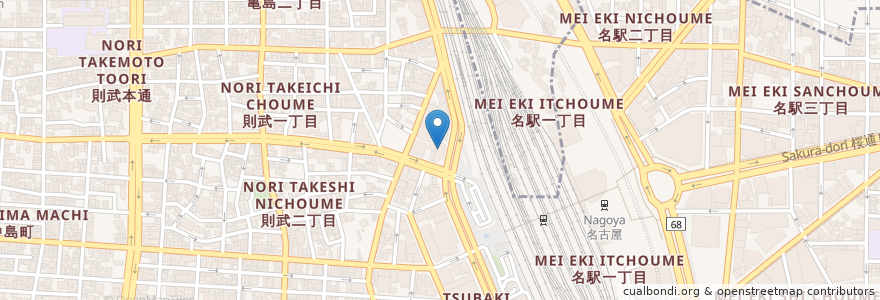 Mapa de ubicacion de 高齢・障害者雇用支援機構愛知障害者職業センター en Japón, Prefectura De Aichi, Nagoya, 中村区.
