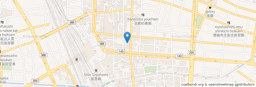Mapa de ubicacion de 高齢・障害者雇用支援機構愛知障害者職業センター豊橋支所 en Japon, Préfecture D'Aichi, Toyohashi.