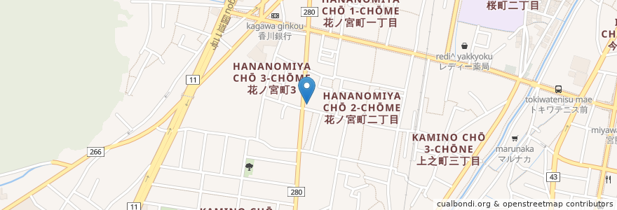 Mapa de ubicacion de 高松南警察署栗林交番 en ژاپن, 香川県, 高松市.