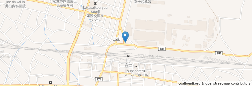Mapa de ubicacion de わらわら en Giappone, Prefettura Di Shizuoka, 富士市.