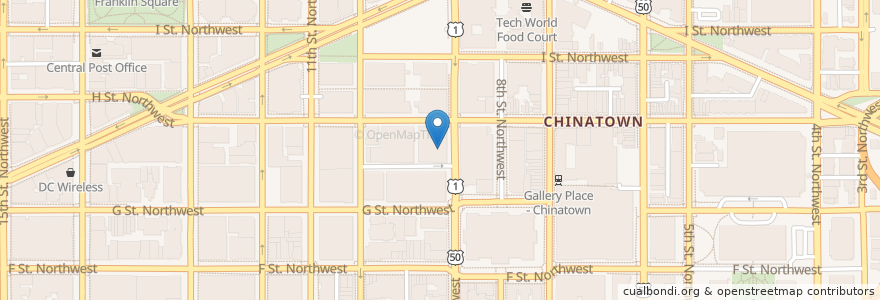 Mapa de ubicacion de Atrium Cafe en 미국, 워싱턴 D.C., 워싱턴.