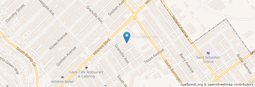 Mapa de ubicacion de Parking garage en United States, California, Los Angeles County, Los Angeles.