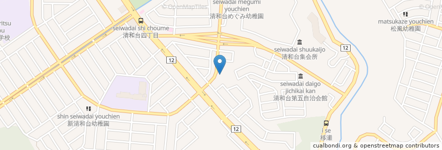 Mapa de ubicacion de 清和台第三自治会館 en اليابان, 兵庫県, 川西市.