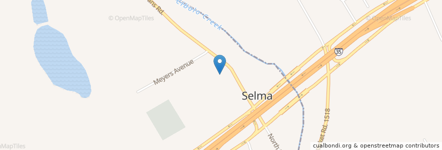 Mapa de ubicacion de Our Lady of Perpetual Help en ایالات متحده آمریکا, تگزاس, Guadalupe County, Selma, Bexar County.