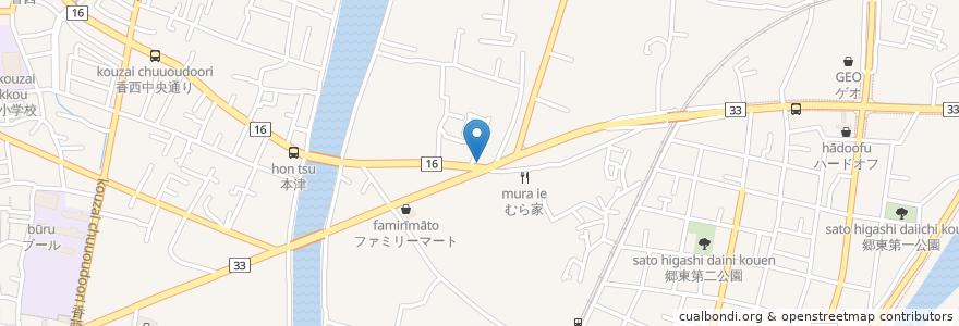 Mapa de ubicacion de 本田石油 en Japon, Préfecture De Kagawa, 高松市.