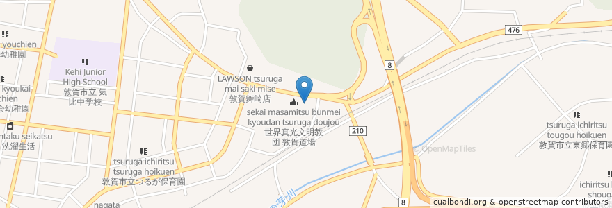 Mapa de ubicacion de アルデバラン en 日本, 福井県, 敦賀市.