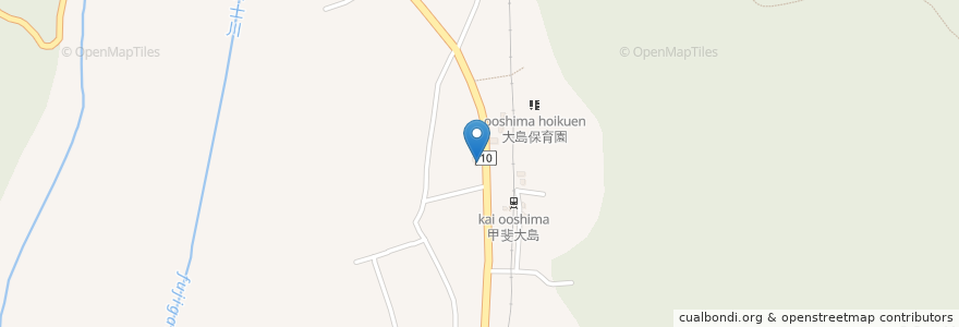 Mapa de ubicacion de 大島農林産物販売所 en اليابان, 山梨県, 南巨摩郡, 身延町.