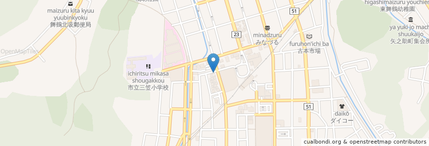 Mapa de ubicacion de 味よし en 日本, 京都府, 舞鶴市.