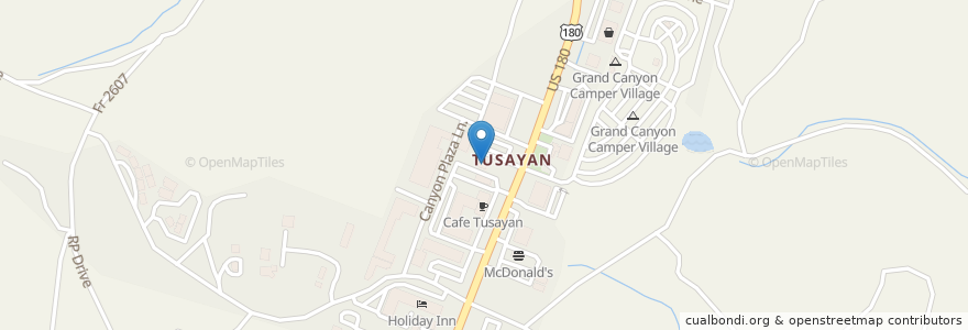 Mapa de ubicacion de RP's Stage Stop en 미국, 애리조나, Coconino County, Tusayan.
