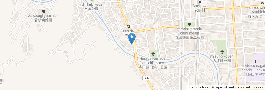 Mapa de ubicacion de キルケゴール en Japão, 静岡県, 静岡市, 駿河区.