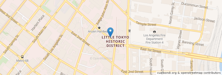 Mapa de ubicacion de DISKovery Center en アメリカ合衆国, カリフォルニア州, Los Angeles County, ロサンゼルス.