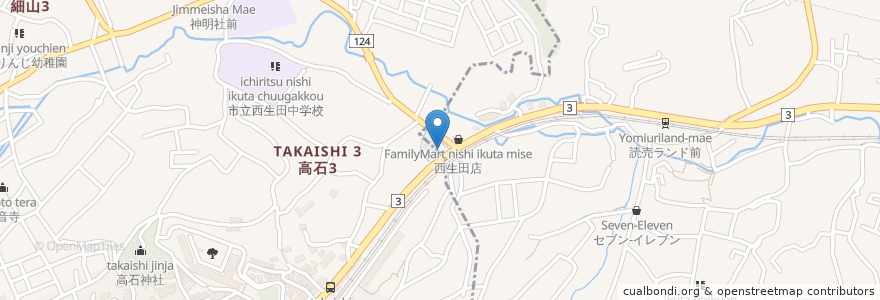 Mapa de ubicacion de ENEOS en Japón, Prefectura De Kanagawa, Kawasaki, 麻生区, Tama.