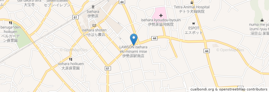 Mapa de ubicacion de 裕次郎 en 日本, 神奈川県, 伊勢原市.