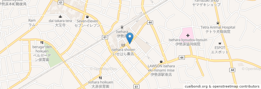 Mapa de ubicacion de ぎょうてん屋 伊勢原店 en Japan, Präfektur Kanagawa, 伊勢原市.