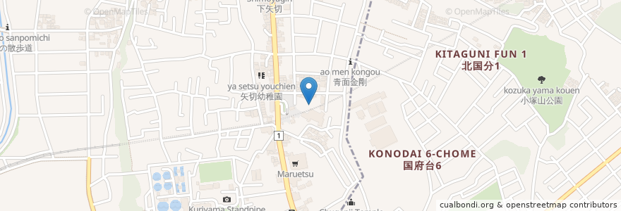 Mapa de ubicacion de 笑がおの湯松戸矢切店 en 日本, 千葉県, 市川市.
