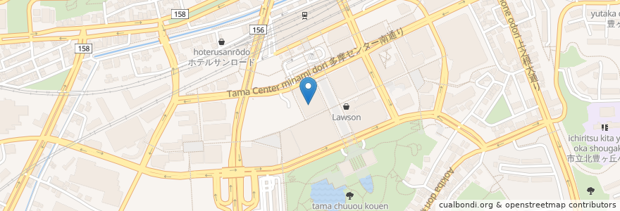 Mapa de ubicacion de Jurin en 日本, 东京都/東京都, 多摩市.